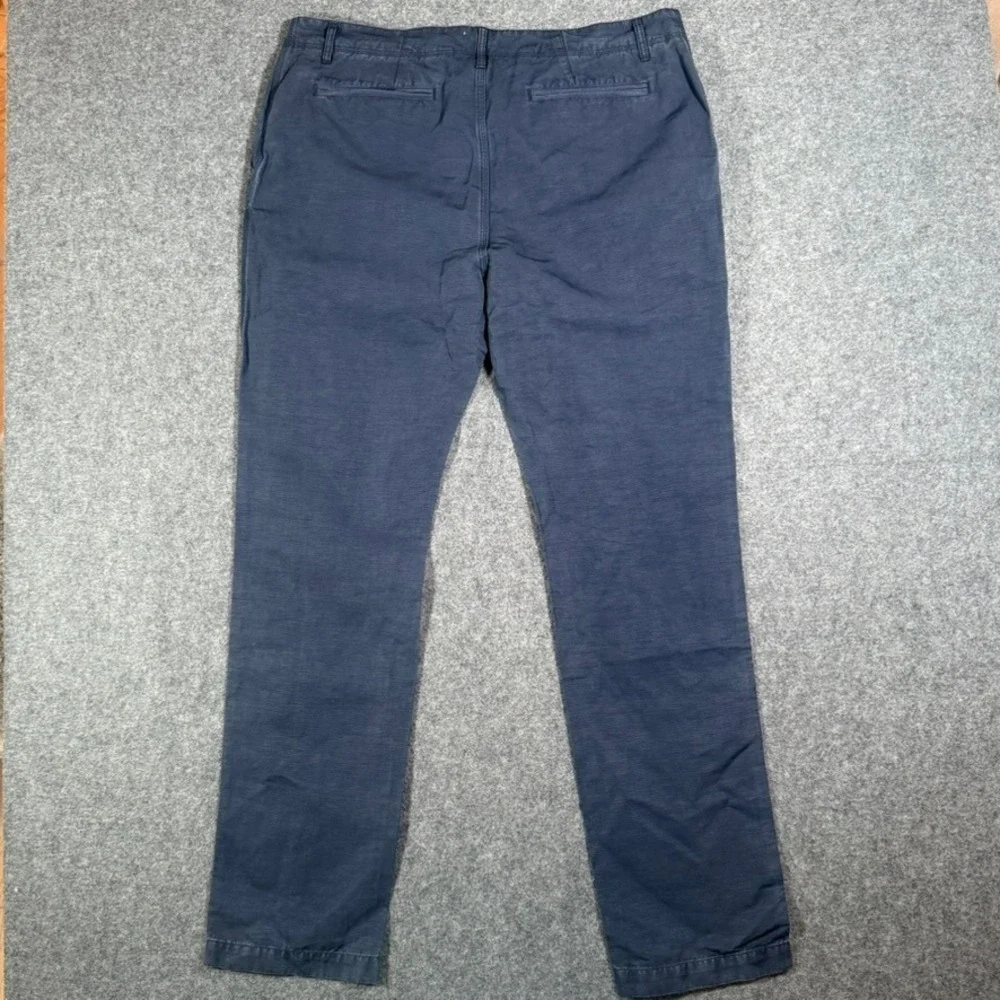 Taylor Stitch The Morse Pant Navy Slub Linen Organic Cotton Chino 38x33 NWT